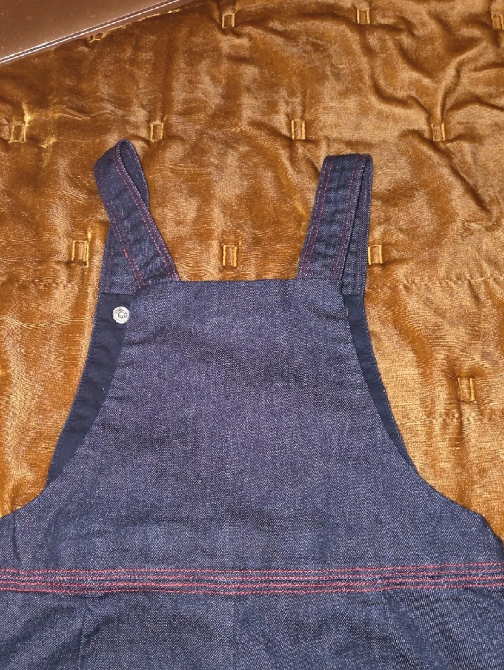 Jacadi Dark Blue Denim Wide-Leg Kids Jumpsuit